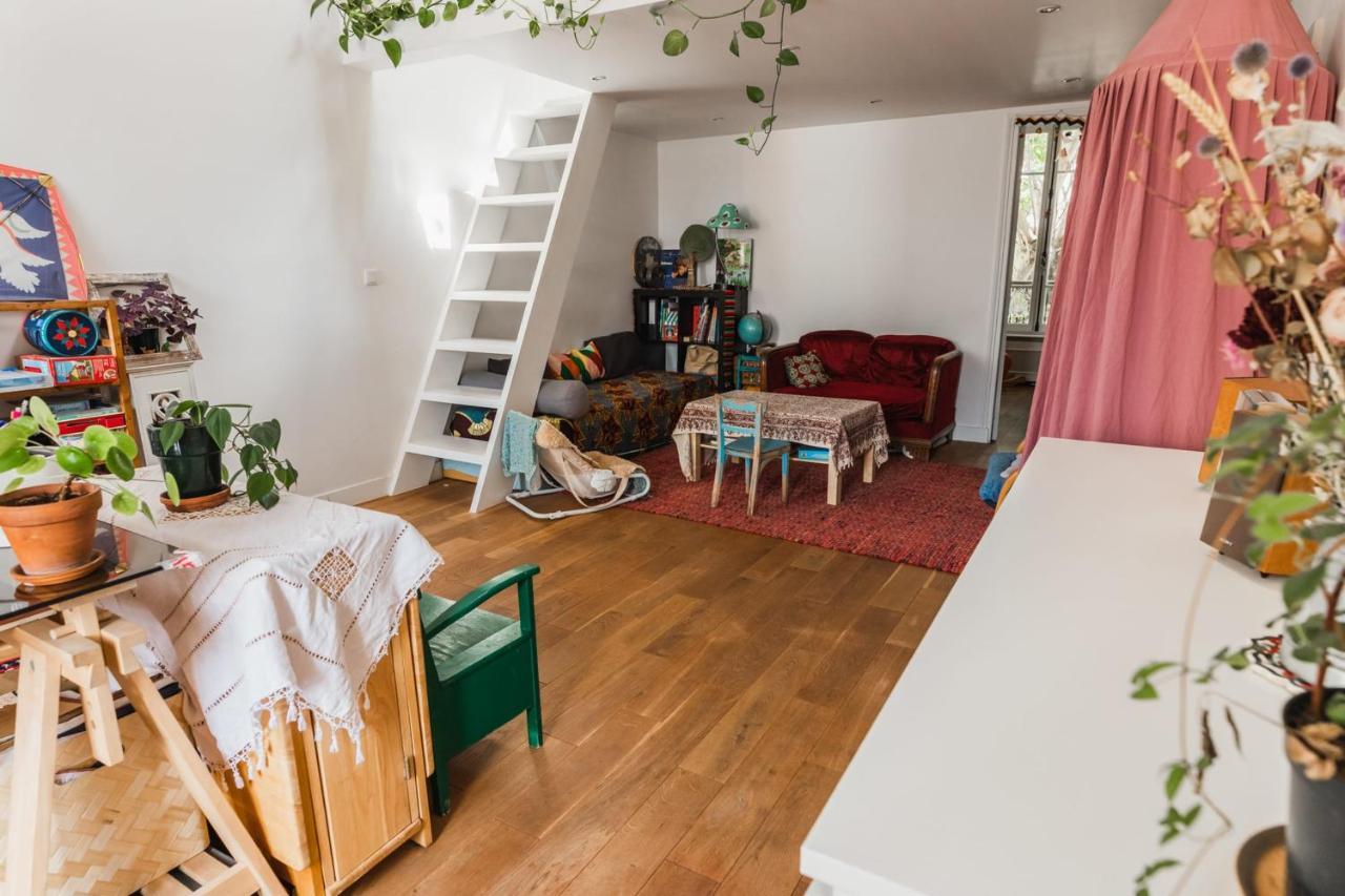파리 Bright Atypical Duplex In Menilmontant 아파트 외부 사진