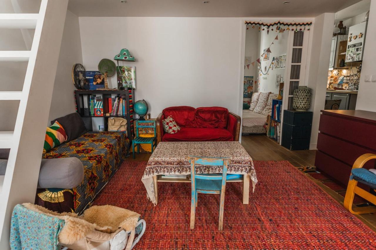 파리 Bright Atypical Duplex In Menilmontant 아파트 외부 사진